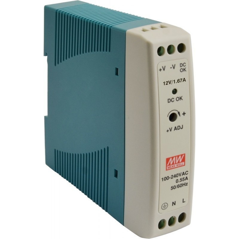 Napájací zdroj / na DIN lištu Best Napájací zdroj / na DIN lištu MW-MDR-20-12 from alarmsystemy at only 27,74 €