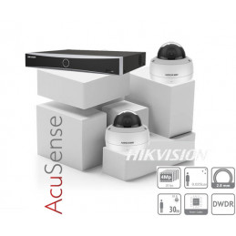 Kamerový set NVR s Poe+2x IP kamera-HIKVISION-DS-2CD1143G2-LIU-4MP/UHD/2K, AcuSense, Smart hybrid IR30m