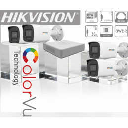 Kamerový set NVR s Poe-+4x IP kamera-HIKVISION-DS-2CD1027G2H-LIU- 4MP/UHD/2K, ColorVu+AcuSense, Smart hybrid IR30m