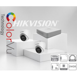 Kamerový set NVR s Poe+2x IP kamera-HIKVISION-DS-2CD1327G2H-LIU, ColorVu, 2MP/FULL HD-Smart IR30m