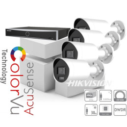 Kamerový set NVR s Poe, +4x IP kamera-HIKVISION-DS-2CD2047G2-LIU-4MP-IP-AcuSense+ColorVu-DS-2CD2047G2-LIU-UHD2K