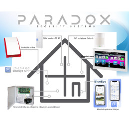 Alarm do domu-set Paradox SP4000/4xPIR +TM70LCD+GSM LTE 4G-PCS265V8...