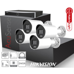 Kamerový set NVR s Poe, +4x IP kamera-HIKVISION-DS-2CD2043G2-LI2U-4MP-IP-AcuSense+Smart Hybrid Light IR40m-UHD2K
