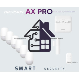 Bezdôtový alarm do domu-set Hikvision AXPRO-PWA64-W, 868 MHz, GPRS/...
