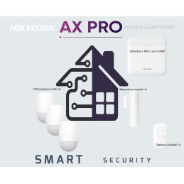 Bezdôtový alarm do domu-set Hikvision AXPRO-PWA64-W, 868 MHz, GPRS/...