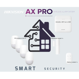 Bezdôtový alarm do domu-set Hikvision AXPRO-PWA64-W, 868 MHz, GPRS/...