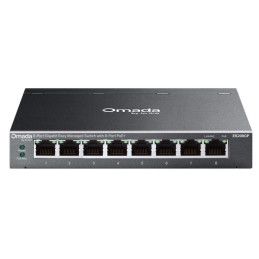 TP-LINK Omada ES208GP 8× Gigabit RJ45 8xPoE+ - Sieťové produkty