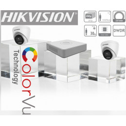 Kamerový set NVR s Poe-+2x IP kamera-HIKVISION-DS-2CD1347G2H-LIU, 4MP/UHD2K, ColorVu, Smart hybrid IR30m